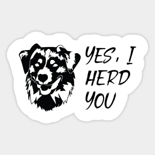 I Herd You Australian Shepherd Design Sticker